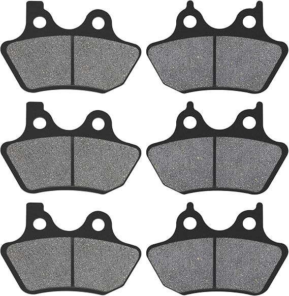AHL Front & Rear Brake Pads Set for Harley FLHTCU-I Electra Glide Ultra Classic/FLHRCi Road King Classic/Touring FLHT 2000-2007 Dyna FXDLi Dyna Low Rider (Spoke Wheels) 2006 (Semi-metallic)
