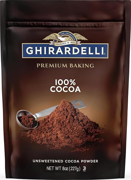 Ghirardelli Chocolate Unsweetened Cocoa Pouch, 8 Ounce