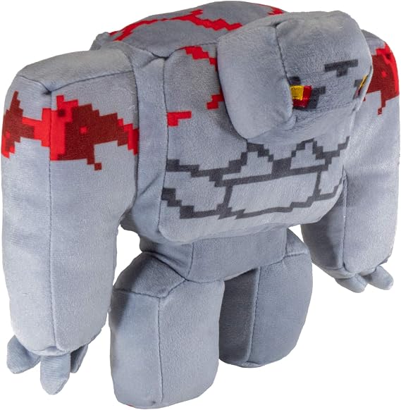 JINX Minecraft Dungeons Adventure Redstone Golem Stuffed Toy, Multi-Colored, 8.5" Tall x 9" Wide