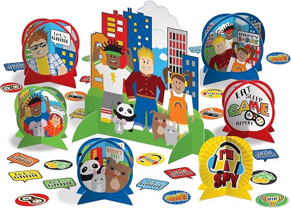 Party Town Table Decorating Kit - 27 Pc Set - Perfect for Birthdays, Holidays, and Kids Events
