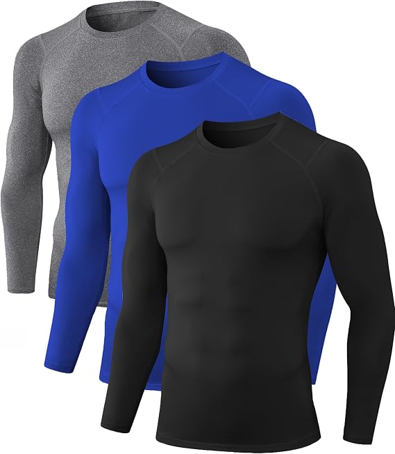 Compression Shirts Men Long Sleeve Athletic Thermal Shirt Workout Cool Dry Running Tops Sports Gym Undershirt Base Layer Tops