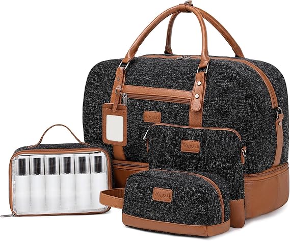 4PCS Weekender Bags for Women Large Overnight Weekend Travel Duffel Bags