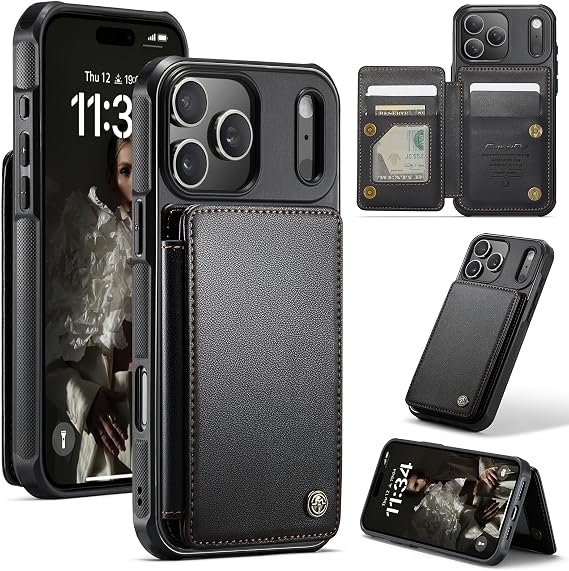 Bemal for iPhone 17 Pro Wallet Case with Card Holder, RFID Blocking
