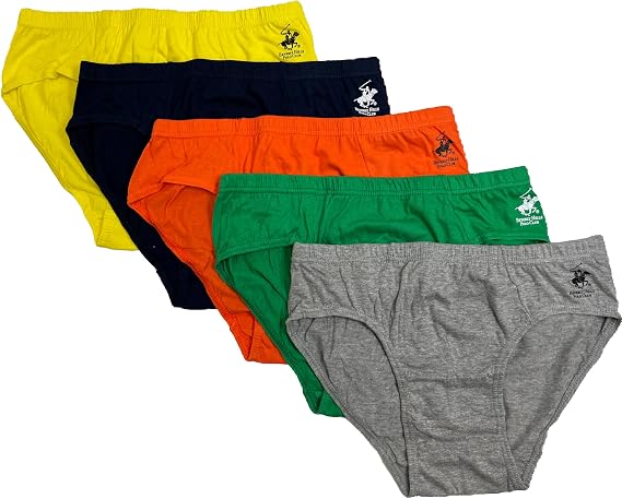 Beverly Hills Polo Club Men's 5 Pack Low Rise Assorted Color Briefs