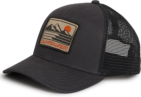 Quiksilver Men's Premium Cotton Adjustable Snap Back Logo Trucker Hat