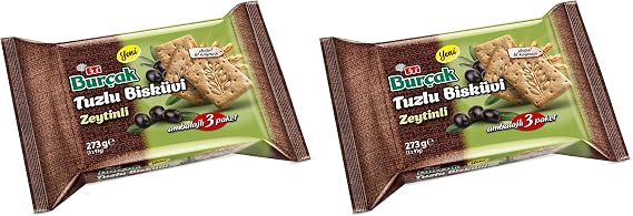 Eti Burçak Zeytinli Tuzlu Bisküvi 3 x 91 g 2li paket