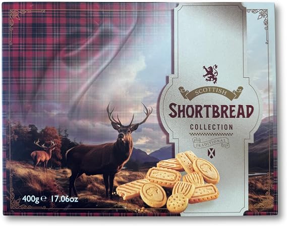 The Luxury Scottish Shortbread Collection 400g by Crafted Gift Co. - Premium Selection - Traditional Christmas Biscuit Gift - Product of Scotland