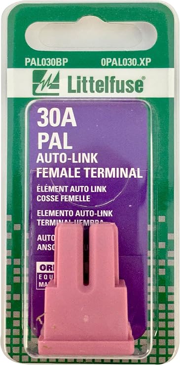 Littelfuse 0PAL030.XP PAL 32 Volt 30 Amp Carded Auto Link Female Fuse
