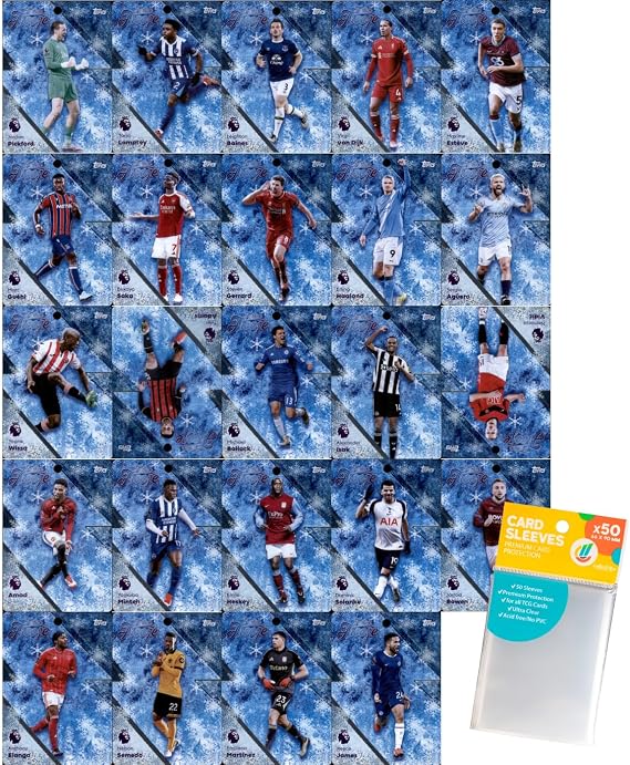 Bundle with Premier League 2025/26 Trading Cards - All 24 Festive Freeze Cards + 40 Exclusive Collect-it Cases