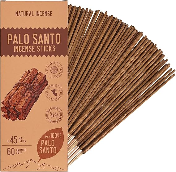 Palo Santo Incense Sticks - Aromatherapy for Space Cleansing, 60 Count