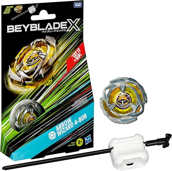 Beyblade X Arrow Wizard 4-80B Starter Pack Top and Launcher