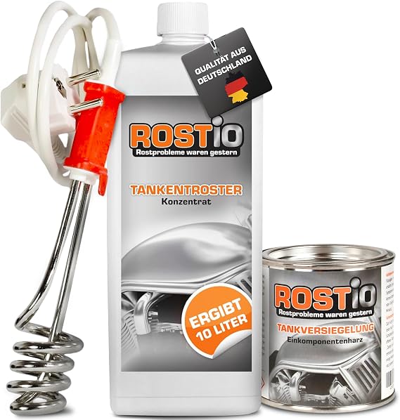 Rostio 1 Litre Tank Scaler Plus 250 ml Tank Seal Plus Immersion Heater Tank Renovation