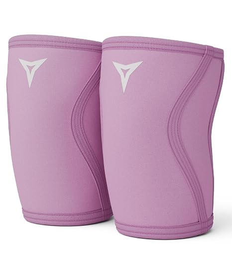 BREAKING LIMITS Pink Knee Sleeves Weightlifting Women - Gym Knee Sleeves for Women - 7MM Knee Wraps for Squats, Lifting & Powerlifting (S)