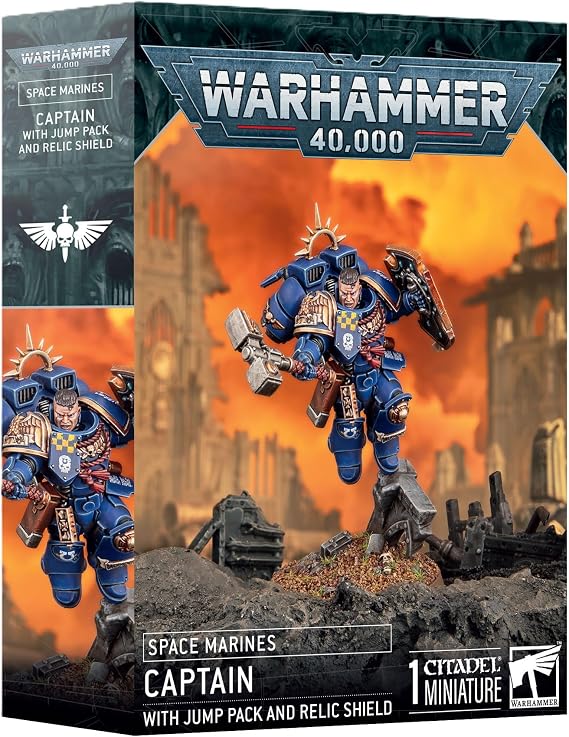 Space Marines - Captain with Jump Pack and Relic Shield