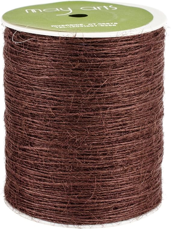 May Arts Ribbon, Brown Burlap String