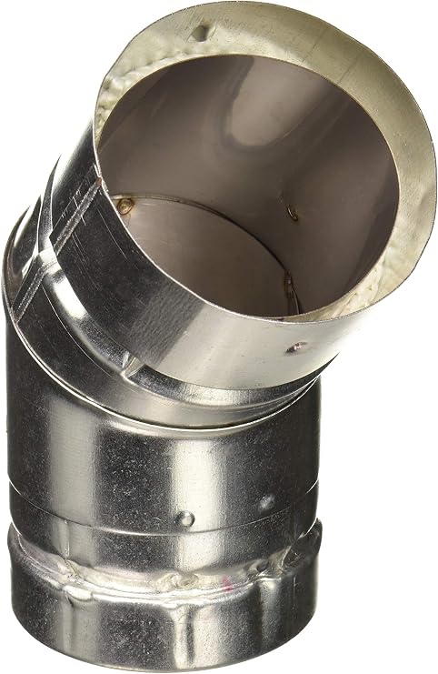 SELKIRK 243216 Pellet Pipe Elbow, 45 Degree