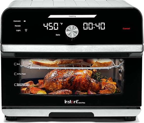 Instant Pot Omni Plus 19 Qt 10-in-1 Air Fryer Toaster Oven, Black