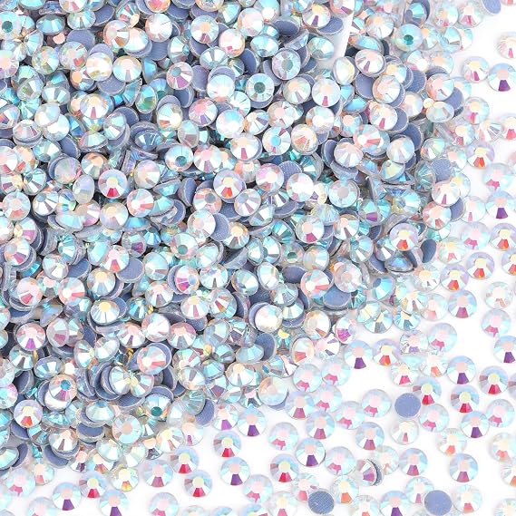 12000PCS Crystal Hotfix Rhinestones Bulk, SS10 Flatback Glass Rhinestones