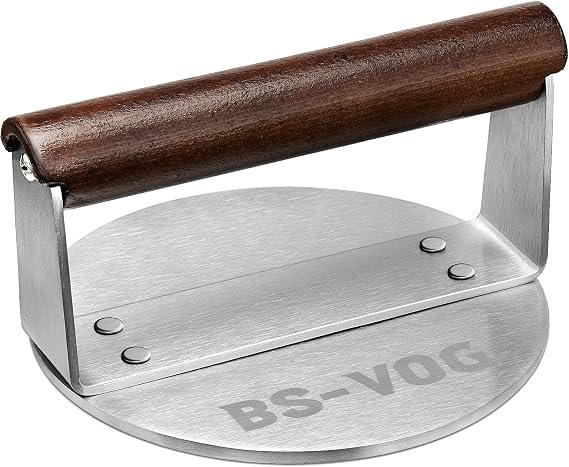 BS-VOG Stainless Steel Burger Press, 15.2 CM/6 Inch Heavy Weight Smasher