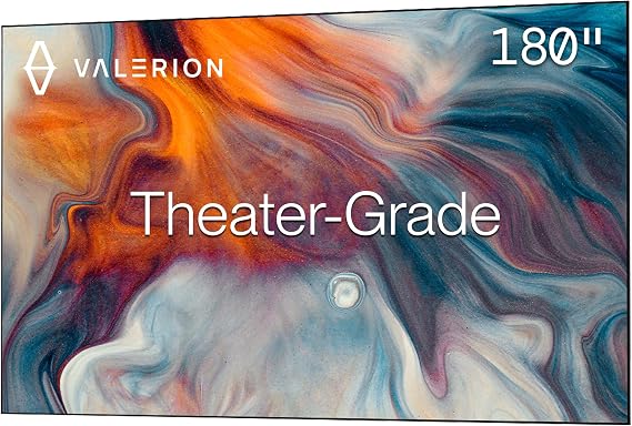 AWOL Valerion 180" Fixed Frame Projector Screen, 1.3 dB Gain, 80% PQE, 4K/8K Ultra HD, 3D Wall Mount Projector Screen, Works with Long Throw, Short Throw & Ultra Short Throw Projectors