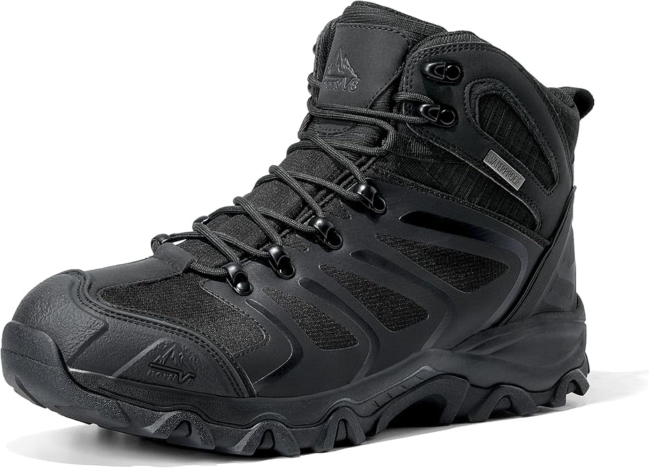 NORTIV 8 Men's Ankle High Waterproof Hiking Boots | Outdoor Lightweight Hiking Boots for Camping, Trekking and Mountaineering Armadillo