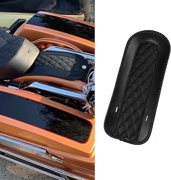 Rear Fender Bib Fit for Solo Seat Harley Touring 2008-2025 | For Street Glide Electra Glide Road King Road Glide Ultra Limited, Black Vinyl Leather, Pre-drilled Holes, Easy to Install