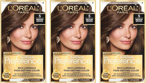 LOreal ParisSuperior Preference Rich Luminous Conditioning Colorant, Level 3 Permanent, Ultra Natural Blonde/Natural 10NB (Pack of 3)