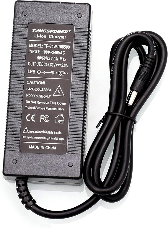 16.8V Charger Output 5A Fast Charging for 14.4V 14.8V 4S Lithium Battery | with DC5.5 * 2.1mm Plug Fast Charger for 4Series (14.4V/14.8V) Lithium-ion Battery Packs