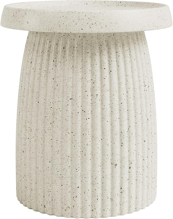 Jamesdar Vera Side Table, Stone White