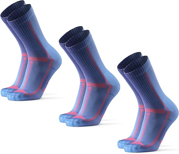 DANISH ENDURANCE Running Socks, Crew Length, Anti Blister, 3 & 5-Pack
