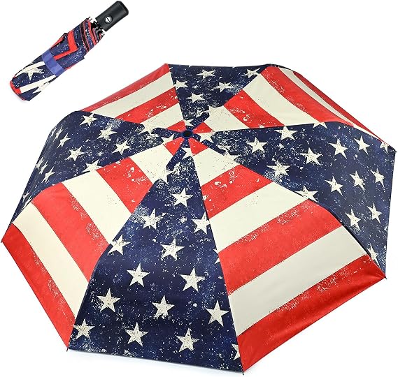 Windproof Travel Umbrella Folding Compact Automatic Umbrellas for Women Men Rain Sun