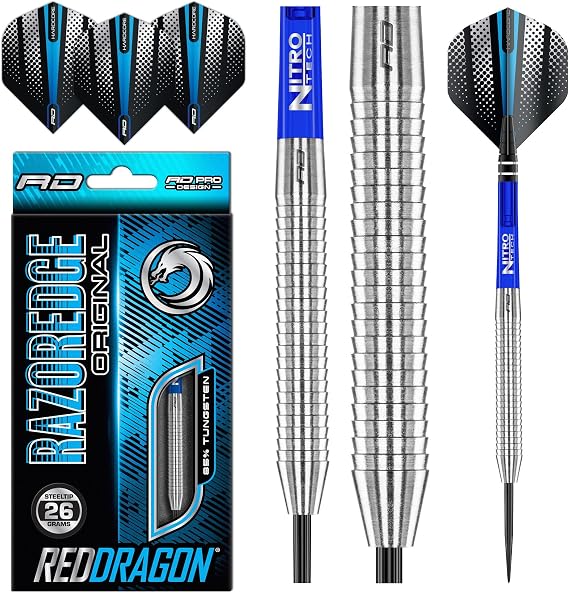 RED DRAGON Darts | Razor Edge Series | 85% Tungsten Darts Set | 20g-33g