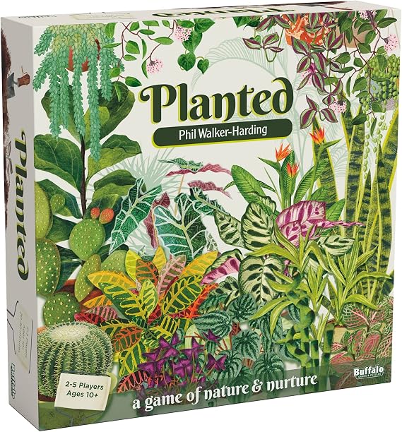 Buffalo Games Planted Strategy Boardgame, 2-5 Players, 42 Plants, 20-30 min