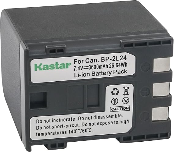Kastar Battery Replacement for Canon BP-2L12 BP-2L13 BP-2L14 BP-2L24H and FV500, HG10, HV20, HV30, iVIS DC300, iVIS HG10, iVIS HV30, IXY DV3, DV5, DVM3, VIXIA HG10,HV30, HV40, FVM, MD, MV, MVX, Optura