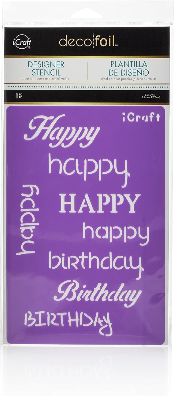 iCraft Therm O Web 5502 Deco Foil Happy Stencil