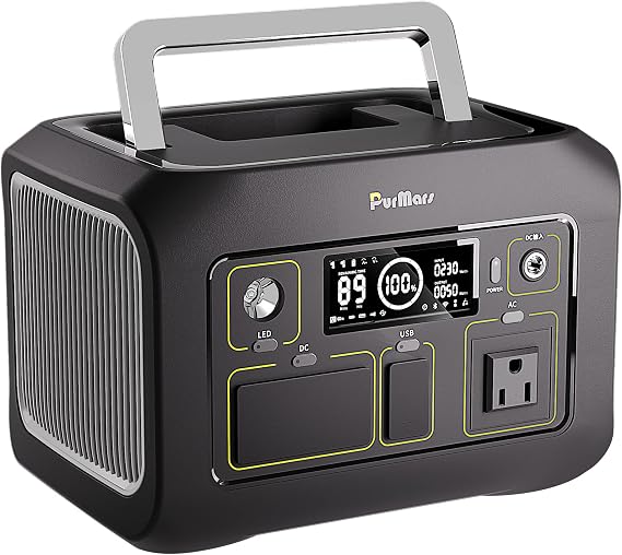 300W Portable Power Station (Peak 500W),LiFePO4 Solar Generator | 288Wh (90,000mAh)Portable Power Bank,110V Pure Sine Wave AC Outlet,Lifepo4 Battery,RV,Outdoor Camping,Traveling,Emergencies