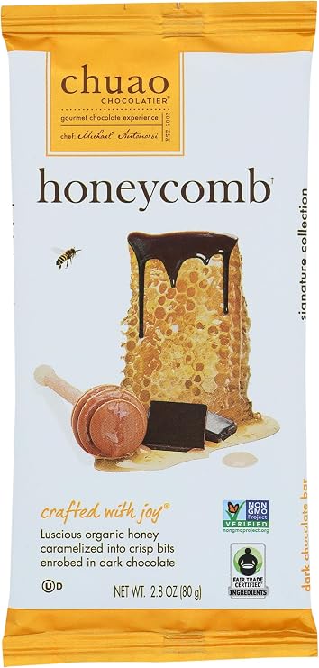 Chuao Chocolate, Dark Chocolate Honeycomb Bar, 2.82 oz