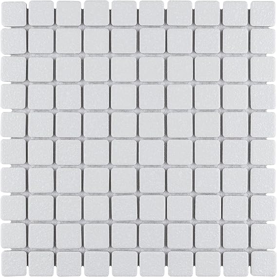 SomerTile FKOSRR90 Plethon Square Porcelain Floor and Wall Tile, 11.75" x 11.75", White