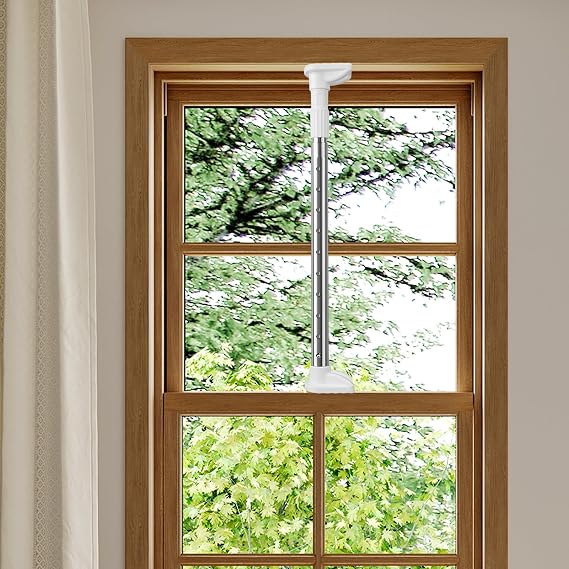 Window Security Bar,(Stainless Steel) Extends Form 12" to 32", Window Bars Security Inside, Window Lock Bar for Horizontal Sliding Windows, Window Locks for Up and Down Windows