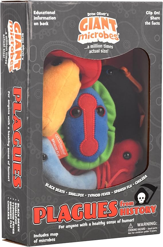 GIANT MICROBES Plagues from History Themed Box, History Teacher Gifts, Gifts for Science Lovers, Public Health, Gift for History Buff, Black Plague