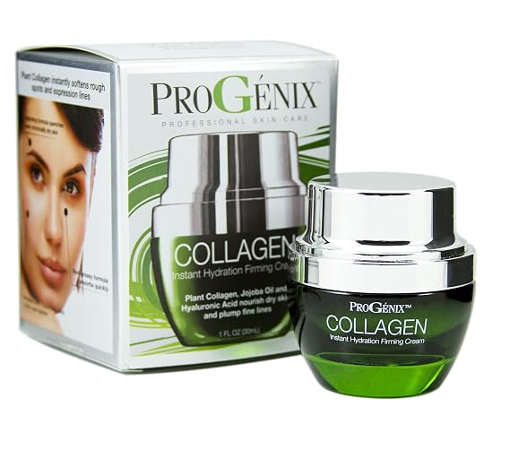 Progenix Collagen Cream Facial Moisturizer Multi-Lift Plumping Collagen Firms & Smooths Fine Lines, Sagging Skin, Wrinkles. Anti-Wrinkle Skin Care Face Lotion W/Hyaluronic Acid, 1 Oz
