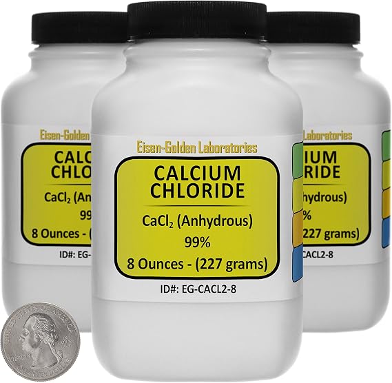 Calcium Chloride [CaCl2] 99% ACS Grade Prills 1.5 Lb in Three Space-Saver Bottles