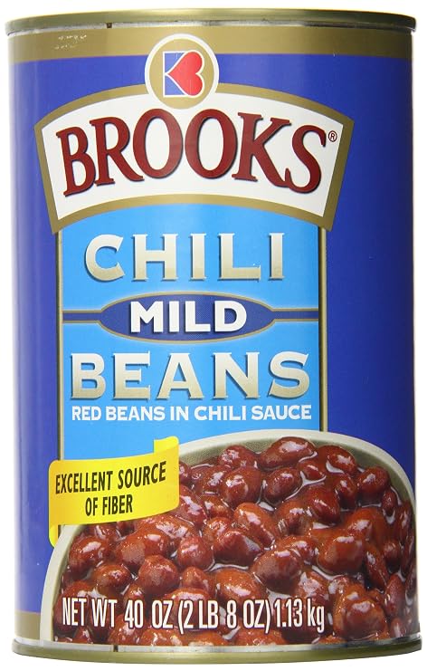 Brooks Chili Beans, Mild, 40 Ounce (Pack of 12)