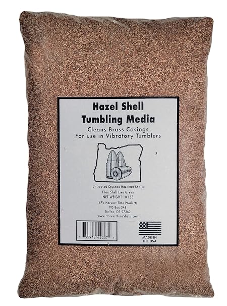 Hazelnut Shell Abrasive Media 18/40 - Hazel Shell Tumbling Brass Cleaning Media - 10 lbs. - Use in Vibratory or Rotary Tumblers