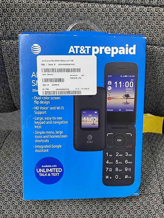 Flip Phone 4G LTE GSM Alcatel Go Flip Factory Unlocked BIG BUTTONS + External LCD Bluetooth WIFI Mp3 Camera Elderly A405DL
