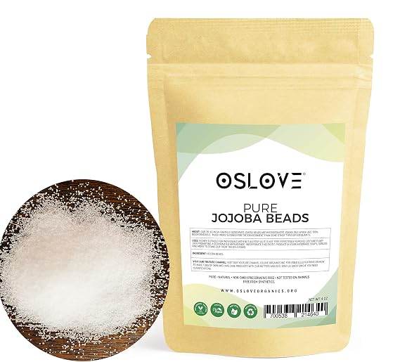 Pure Jojoba Beads- 20/40 Mesh Size | Cleanses and Exfoliates Skin | Use in Soaps, Cleansers & Scrubs- 4oz
