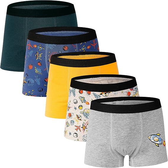 Boys Boxer Briefs Kids Soft Breathable Cotton Underwear 8-14 Years