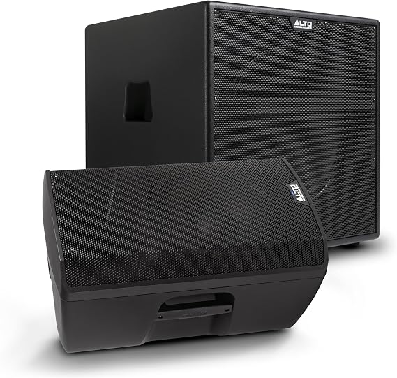 ALTO TX412 and TX18S Powered PA Speaker and Subwoofer Bundle for Live Performances, Events, Karaoke, Public Address, Presentations
