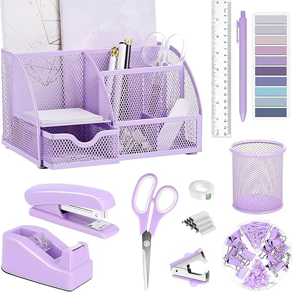 Scindaly Office Desk Accessories 12 Pieces & Desk Organizer and Accessories