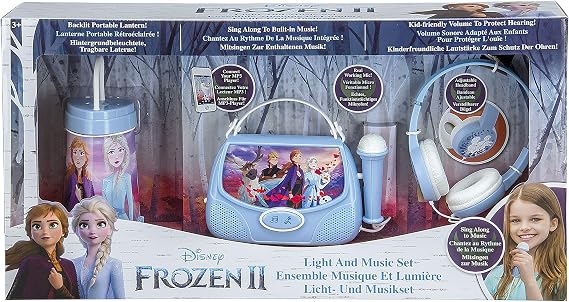 Disney Frozen 2 / Frozen 2 Gift Bundle with Headphones, Karaoke Machine and Night Light for Children - ekids FR-300